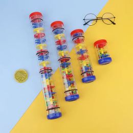 Montessori Baby Rain Stick Maker Hourglass Music Hand Shaking Rattle Baby Sensory Educational Toys Musical Instrument Fun Gifts