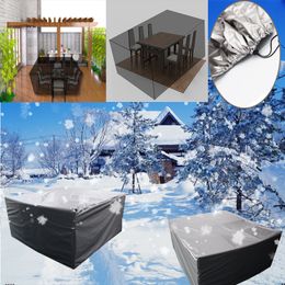 210D Patio Furniture Cover Outdoor Table Set Sectional Sofa Cover Large Size Table And Chair Rainproof Dustproof Snow Cover