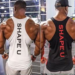 Sports Running T-shirt Men Gym Fitness Tops Tee Shirt Stringer Bodybuilding Singlets Muscle Vest T Shirt Workout Shirt 240520