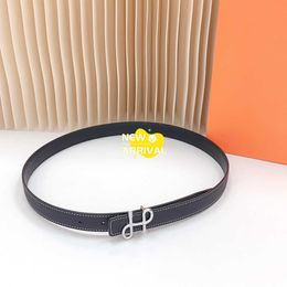 Hremms High end designer belts for womens 2024 New Thin Belt Womens Leather Layer Casual Versatile Double Buckle Belt Womens Original 1:1 with real logo and box