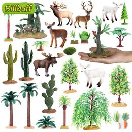 Novelty Games DIY Christmas Farm Vegetables Stones Fruit Models Action Figures Tree Deer Figurines Miniature Educational Toy for Children Gift Y240521