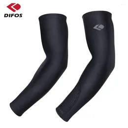 Knee Pads DIFOS Cycling Ice Silk Sleeves Unisex UV Protection Warmer Outdoor Sports MTB Bike Running Sleeve Cover Road Bicycle Arm