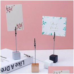 Other Event Party Supplies Set Of 10 Memo Clip Holders Stand With Clasp Pictures Card Paper Note For Office Home Use F19E Drop Del Dhtky