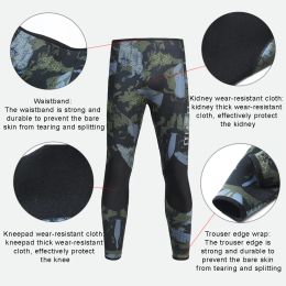 5MM Neoprene Spearfishing Wetsuit Men Open Cell Camouflage Diving Suit 2pcs Set for Hunting,Scuba Dive Scuba Diving Kitesurfing