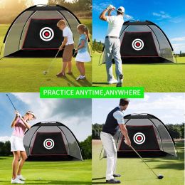 2M Golf Practice Net Tent Strike Cage Outdoor Indoor Grassland Mesh Mat Garden Golf Training Equipment Golf Supplies