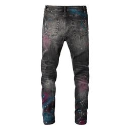 designer maschile jeans jeans for mens jeans jeans jean hombre pantaloni pantaloni pantaloni da motociclista ricamo strappato per la moda di cotone jeans maschi pantaloni cargo neri alla moda