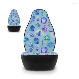 Car Seat Covers Witchy Boho Crystal For Women Cute Teal Blue Gemstone Cover Vehicle Aesthetic Protector Univ