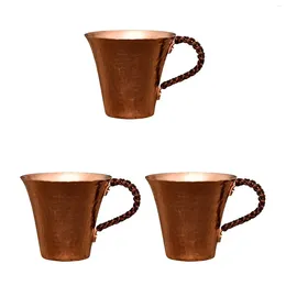 Mugs Copper Mug Thickened Tea With Handle Handmade Multifunction Water For Wedding Milk Beverage Restaurant Hosuehold