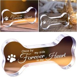 Dog Carrier Acrylic Pet Memorial Plaque Transparent Decor Sympathy Gifts Dogs Milestones