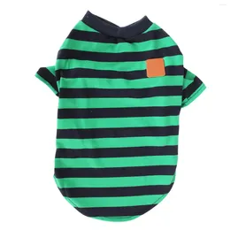 Dog Apparel Striped Shirt Easy To Wear Loose 2 Legged Comfortable Fashionable Stretchy Pet Clothes Cute For Home Party