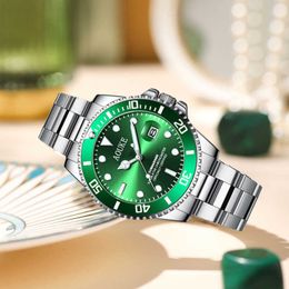 R jia Aoke Tiktok live watch wrist watch mechanical watch business waterproof full-automatic watch mens green water ghost R belt LOGO