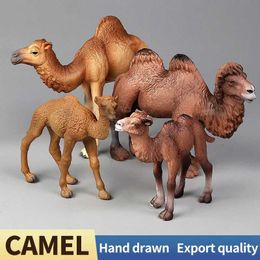 Novelty Games Solid Simulation Wild Animal Camel Dromedary Figurines PVC Action Figures Model Collection Educational Toy For Children Gift Y240521