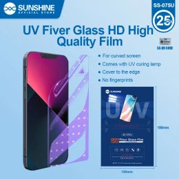 Sunshine New Original 25pcs SS-075 Series HD Hydrogel Film, Auto repiar, With Cutting code, SS-075B/E/S Anti-blue matte film,TPU