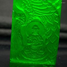 Bangle Certified Natural Green Jade Jadeite Carved Buddha Pendant&Necklaces Puxian Bodhisattva