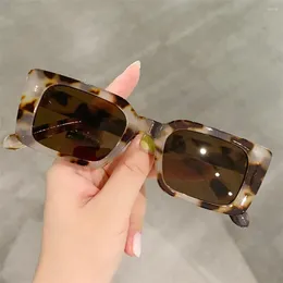 Sunglasses Vintage Beach/Travel Gradient Shades Leopard Sun Glasses Square Rectangle