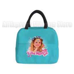 Like Nastya Thermal Insulated Bag Lunch Box Kids Children Portable Tote Cooler Handbags Ice Pack Tote Food Picnic Bags