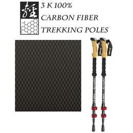 Trekking Poles 2pcs Carbon Fibre Collapsible Telescopic Sticks Lightweight Walking Hiking Climbing Stick L2405