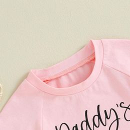 Clothing Sets Toddler Baby Girl Summer Outfit Letter Print T Shirt Tops Elastic Waist Shorts Set Cute Infant Born Clothes