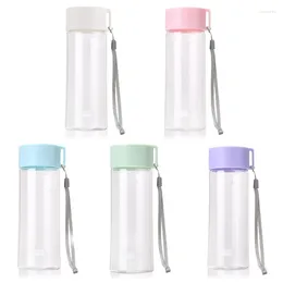 Water Bottles 400ML Plastic Bottle Mini With Lanyard For Children Kid Dropship