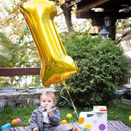 Party Decoration 32inch 1st Rose Gold Silver Blue Number Foil Balloons Baby Shower 1 Years Old Birthday One Globos