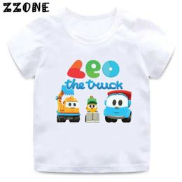 T-shirts 2024 Hot Sale Leo The Truck Tv Show Cartoon Kids T-Shirts Girls Clothes Baby Boys T shirt Summer Short Sleeve Children Tops Y240521