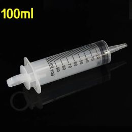60/100/150ML Plastic Syringe With Tube Converter Cap For Liquid Oil Glue Applicator Experiments Industrial Large Syringe Tubing