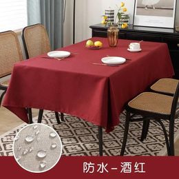 Table Cloth -selling Waterproof Tea Cover Household Solid Tablecloth Color Cotton Linen Outdoor Picnic Gray22