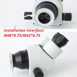 Microscope LED Ring Light Illuminator Lamp For Stereo Microscope Adjustable Circle light Industrial Microscope camera light sour