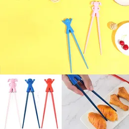 Chopsticks 1 Pair Children Training Multicolor Learning Trainers Chinese Cute Cartoon Fun Kids Helper Tableware Dinner