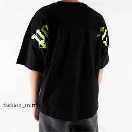 Designer Clothing Men's T-Shirts Letter Printing Fashionable And Minimalist Loose And Breathable Comfortable Pure Cotton Palm Angle Short 707