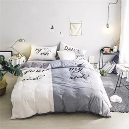 Bedding Sets Soft Fleece Fabric Set Cover Bed Sheet Winter White Gray Duvet Housse De Couette