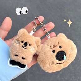 3PCS 1pc Plush Keychain Toy Stuffed Animal Koala Doll Toys Imitation Rabbit Fur Fluffy Backpack Bag Pendant Girl Gifts