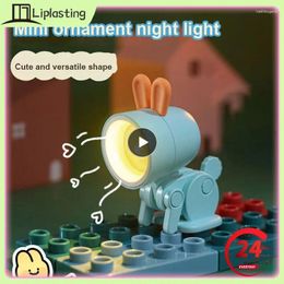 Table Lamps Night Light Mini Cute Pet Ins Student Gift Cartoon Folding Lamp Kids Room Bedside Bedroom Living Decor