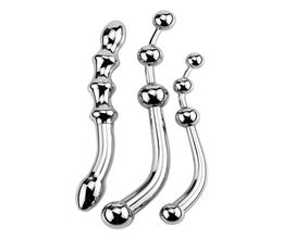 aluminum alloy double headed dildo G Spot anal beads plug Pspot prostate massager stick anus dilator vaginal Stimulation sex toy 3133123