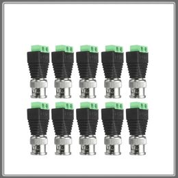 100pcs/lot BNC Male Connector Coax Twist For CCTV Camera Coaxial Coax CAT5 Security System Camera Accessories