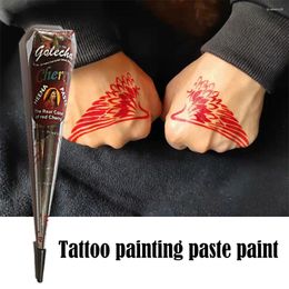 Tattoo Inks Professional Henna Stencil For Women Hand Body Art Temporary Cherry Red Paint Waterproof Non-Toxic Wedding Tool
