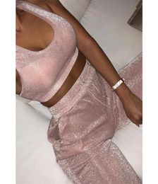 2019 Women two piece set top and pants 2019 summer 2 piece set women tracksuit matching sets pink womens clothing3279674