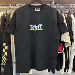 Men Kith Shirt Designer Tshirts Oversized Short Sleeve Hip Hop Street Loose Kith T Shirt Breathable Comfortable Casual T-Shirt Cotton Tops 5e73