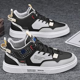 Casual Shoes Feerldi Men's Platform Sneakers High Top Spring 2024 Man Social Tennis Boys School Basket Runnay Vulcanised