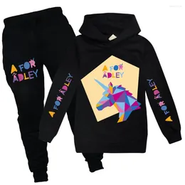 Clothing Sets A For Adley Toddler Sweatshirt Cartoon Tops Baby Boys Girls Children's Thin Long-sleeve Hoodies With Pants Kids