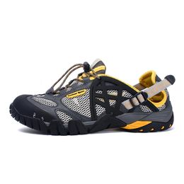 Hikeup outdoor mens water shoes womens Hiking shoes quick drying breathable non slip rubber soles PU walking shoes 240513