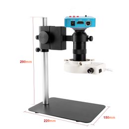 Electronics Digital Microscope For Soldering Sony Imx291 Sensor HDMI USB Camera 1-130X Zoom Lens LED Light Adjustable Bracket