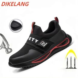 Man Safety Shoes PunctureProof Work Lightweight Breathable Casual Sneaker Women Protective 240511