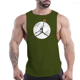 Men's Tank Tops Gym Adult Fast Drying Sports Fashion 2d Halloween Printed Vest 2024 Four Seasons Outdoor Basketball Shirt
