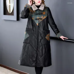 Women's Trench Coats Autumn And Winter Overcoat Parkas 2024 Mothers' Large Size Loose Artificial Mink Wool Sheep Leather Coat Cotton Jacket