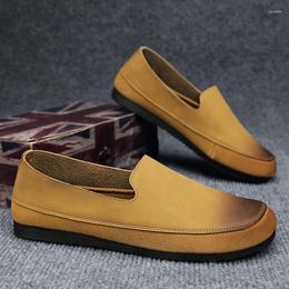 Casual Shoes 2024 Men Loafers Summer Flats Slip-on Suede Design Moccasins Comfort Soft Driving Male Footwear