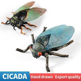 Novelty Games Wild Insect Animals Model Set Cicada Action Figures Miniature Kid Education Collection Cognition Halloween Toy Y240521