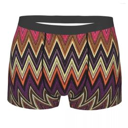 Underpants Novelty Home Zigzag Multicolor Boxers Shorts Panties Men's Breathable Boho Camouflage Briefs Underwear