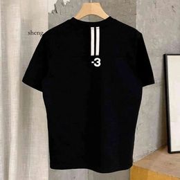 Y3 Polo Shirts Hot Selling Summer Cotton T Shirt Tide Brand Adds Round Neck Short-Sleeved T-Shirt Fashion Designer Three-Bar Loose Casual Top 9610