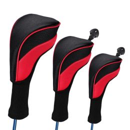 3pcs Set Golf Head Covers Driver Fairway Wood Headcovers For Golf Club Rods Head Protectors Golfs Clubs Holder